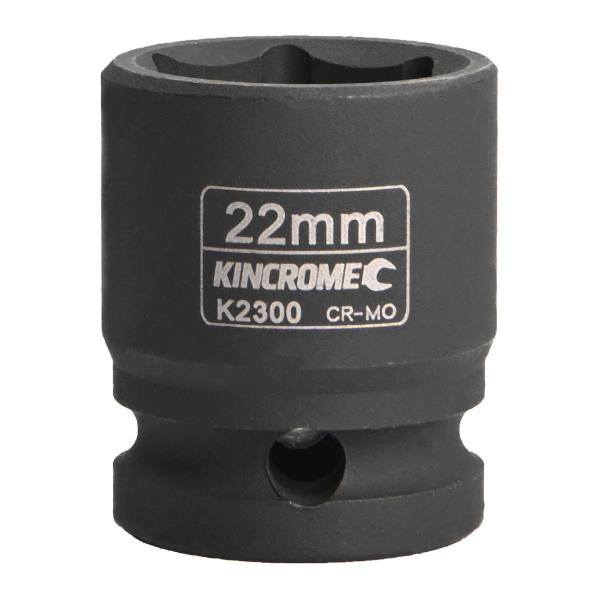 Kincrome 22mm Impact Socket Cr-Mo Steel Rust Resistant Durable - SuperSaverAU - view 1