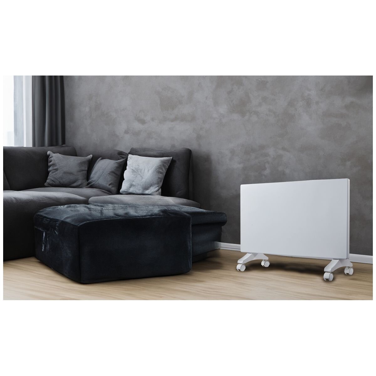 Rinnai 1500W Slimline Electric Panel Heater - Wi-Fi Smart Control, 24-Hour Timer, White - FEPH15WF