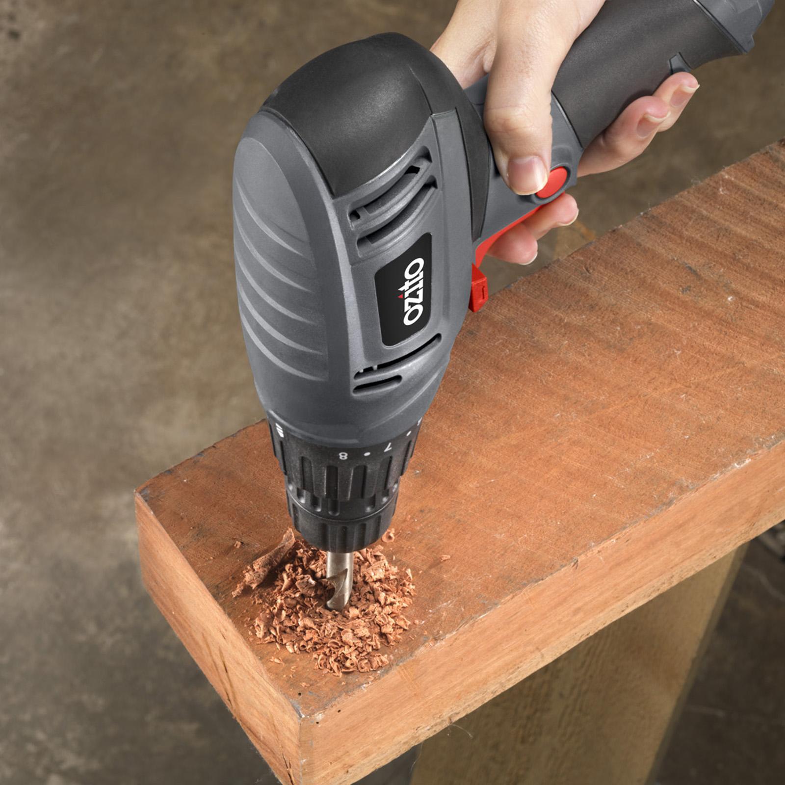 Ozito 280W 10mm Corded Drill Driver Keyless Chuck Variable Speed DDC-280