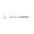 Zenith Hot Dip Galvanised Cup Head Bolts Nuts M12 x 180mm 12 Pack - SuperSaverAU - view 4