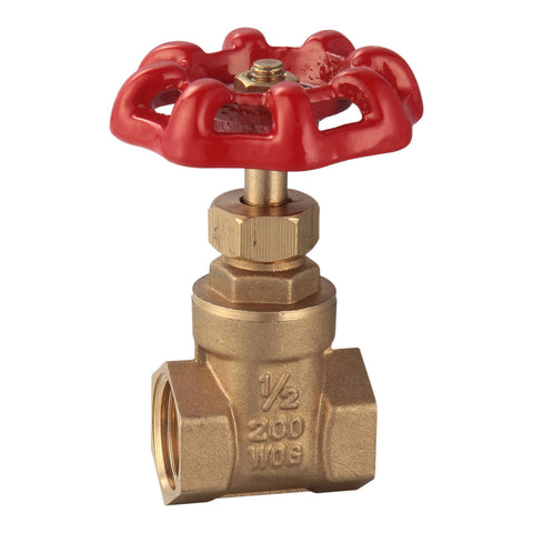 Kinetic 15mm Brass Universal Thread Gate Valve, Lead Free Brass, Non-Rising Stem