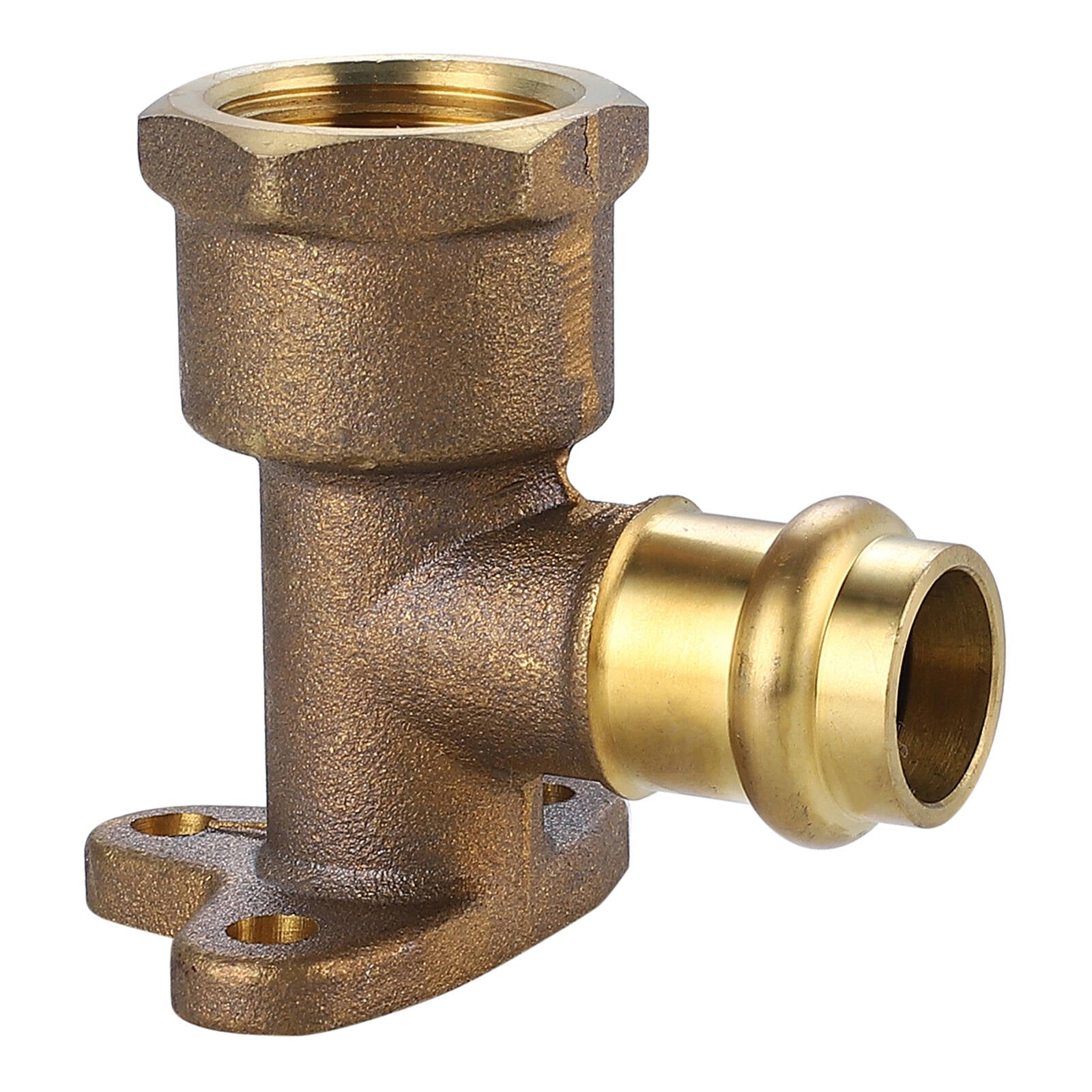 SmarteX-PRESS 15 x 15mm Female Back Plate Elbow, Lead Free Brass