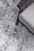 Rug Culture Illusions Medium Silver & Grey Polyester Rug 220x150cm - 3mm Pile - ILU156SILVER220X150