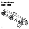 Everhang Broom Holder Rack - 3 Holders - Plastic/Steel - Easy Installation - SuperSaverAU - view 2