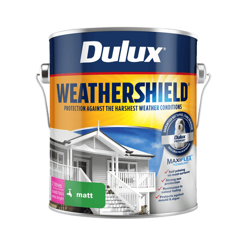 Dulux 2L Extra Bright Matt Weathershield Exterior Paint UV Resistant Tintable