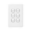 Deta Vertical X6 Six Switch - Polycarbonate - Classic Design - 16A - SuperSaverAU - view 1