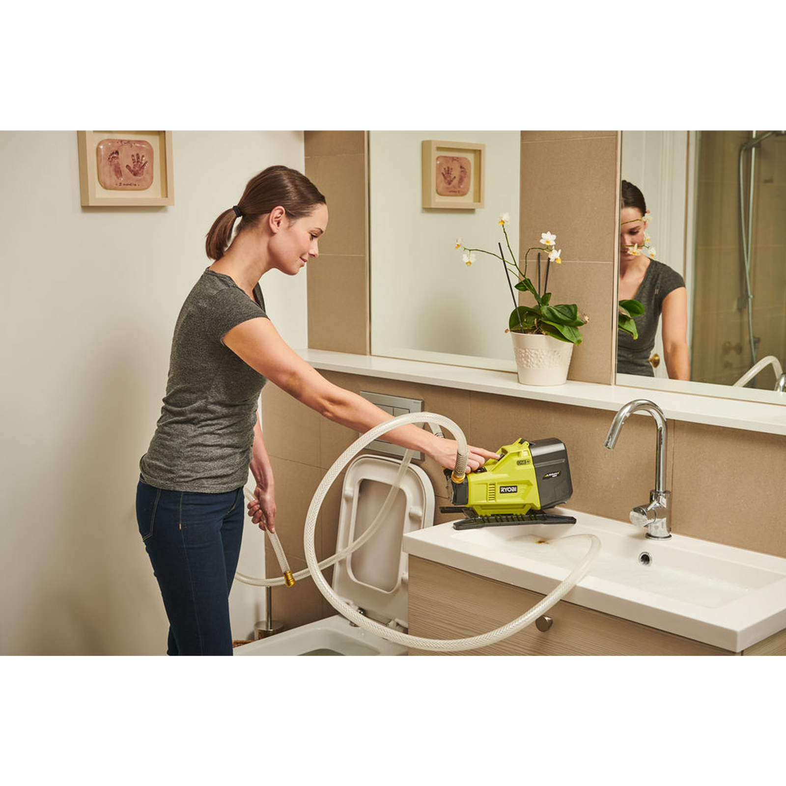Ryobi One+ 18V 1230L/hr Transfer Pump IPX4 Skin Only R18TP-0