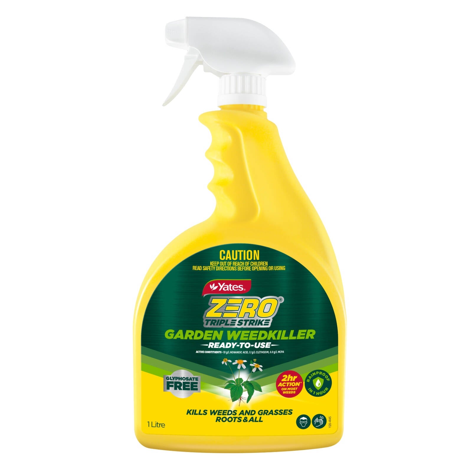 Yates Zero Triple Strike Garden Weedkiller, 1L Ready-to-Use Liquid