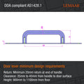 Lemaar D Pull - 150 x 16mm - 304 Stainless Steel - DDA Compliant - SuperSaverAU - view 2