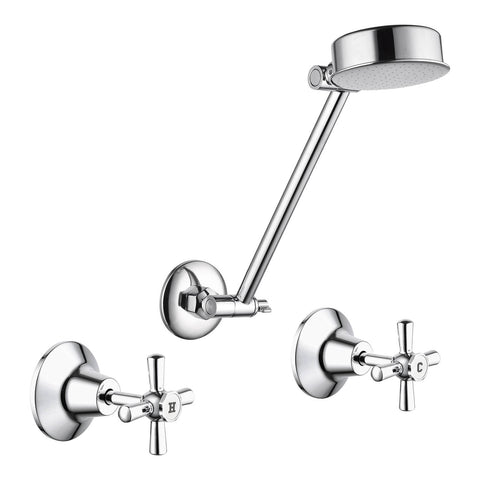 Estilo Chrome Jumper Valve Brass Shower Set - 9L/Min, WELS 3 Star