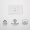 DETA White Single Switch 10 Pack - Polycarbonate Horizontal 240V Trade Pack