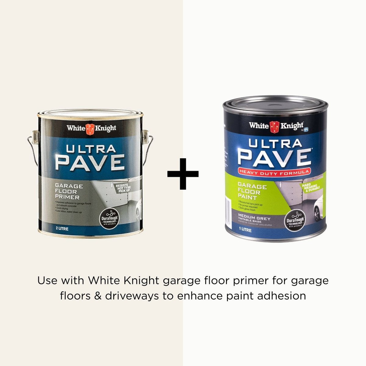 White Knight Ultra Pave Garage Floor Paint - 1L - Medium Grey - Heavy Duty - DuraTough Technology - SuperSaverAU - view 5