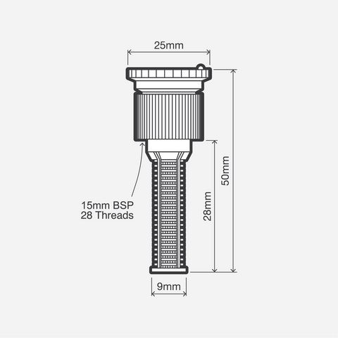 Holman 5.1m Adjustable Nozzle & Filter 0-360 Degree - 2 Pack
