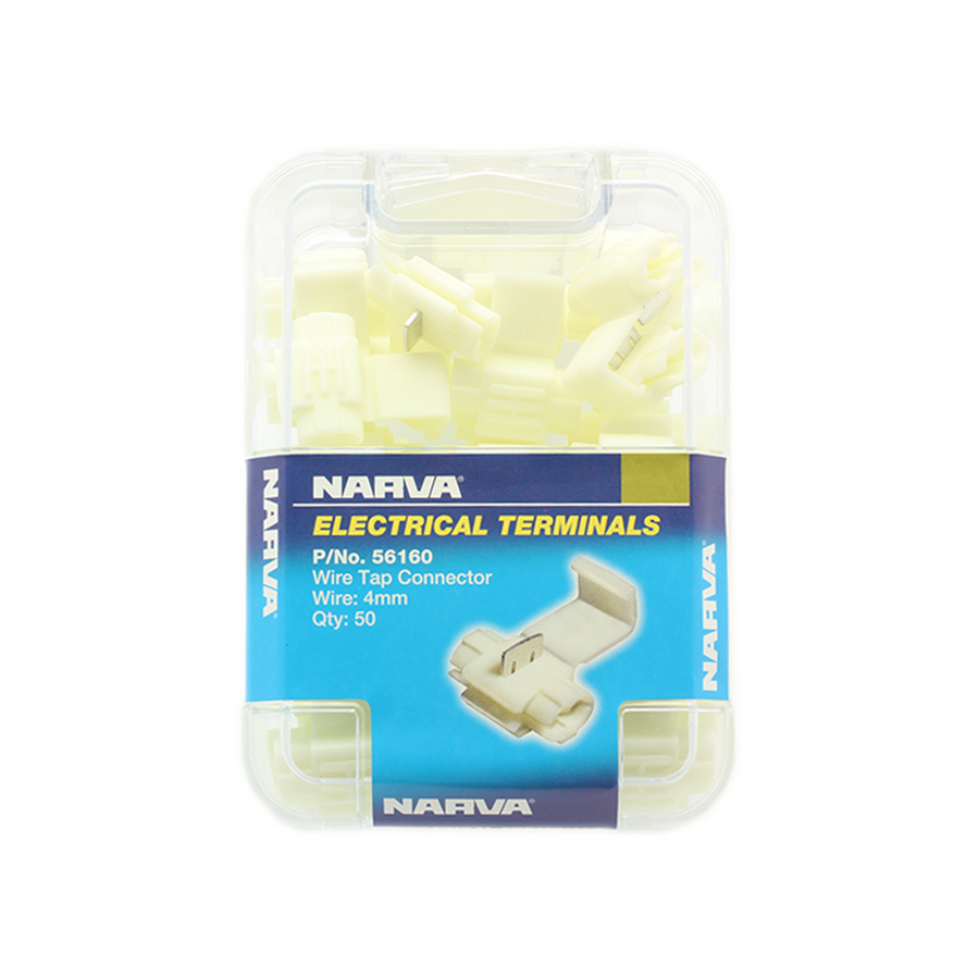 Narva Ezy Tap Wire Connector 4mm Nylon 50 Pack Easy Connection - SuperSaverAU - view 1