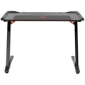 Eureka Ergonomic Z1-S Gaming Desk with Blue LED Lights, Carbon Fibre Texture, Controller Stand, Cup Holder, Headphone Hook - SuperSaverAU - view 3