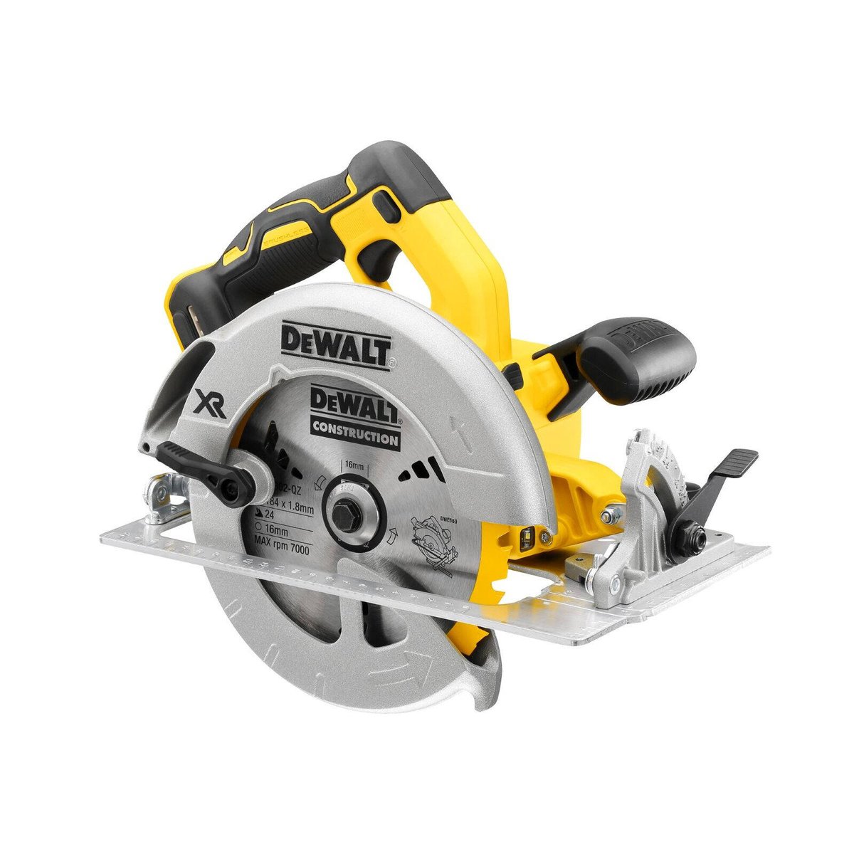 DeWALT 18V Circular Saw 184mm Brushless Steel Plastic Efficient Dust Control