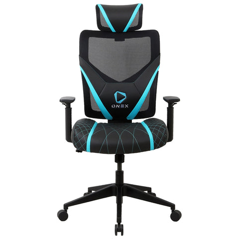 ONEX GE300 Breathable Ergonomic Gaming Chair Black Blue - SuperSaverAU - view 1