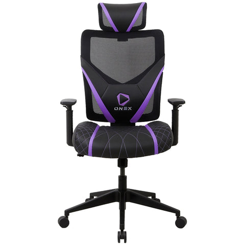 ONEX GE300 Breathable Ergonomic Gaming Chair Black Violet - SuperSaverAU - view 1