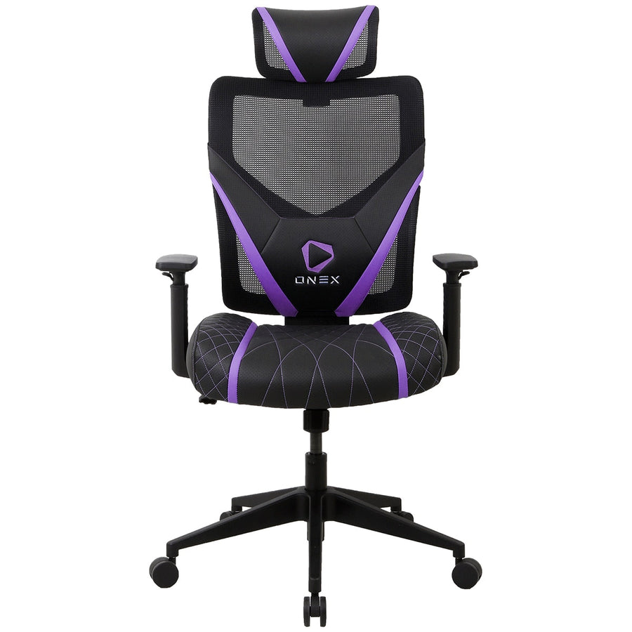 ONEX GE300 Breathable Ergonomic Gaming Chair Black Violet - SuperSaverAU - view 1