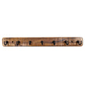 Adoored 7 Black Hook Rustic Board Key Rack - 385mm x 40mm x 10mm - Durable Organisation - SuperSaverAU - view 2