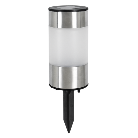 Click Byron Solar LED Pathway Bollard - 210mm - Stainless Steel - Outdoor Use - SuperSaverAU - view 1