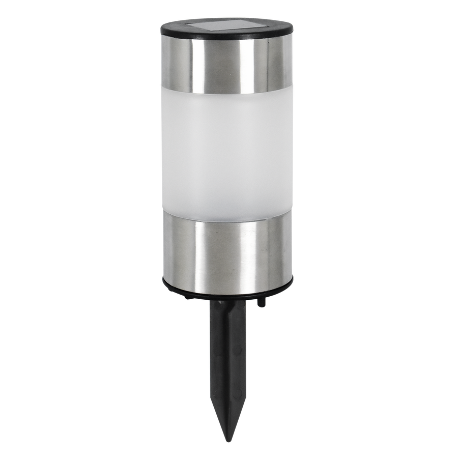 Click Byron Solar LED Pathway Bollard - 210mm - Stainless Steel - Outdoor Use - SuperSaverAU - view 1