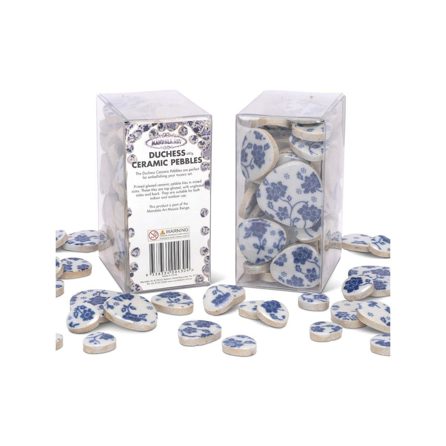 Mandala Art Duchess Ceramic Mosaic Pebbles - Mixed Size Pack - 52mm x 105mm x 67mm - Durable for Indoor/Outdoor Use - SuperSaverAU - view 1