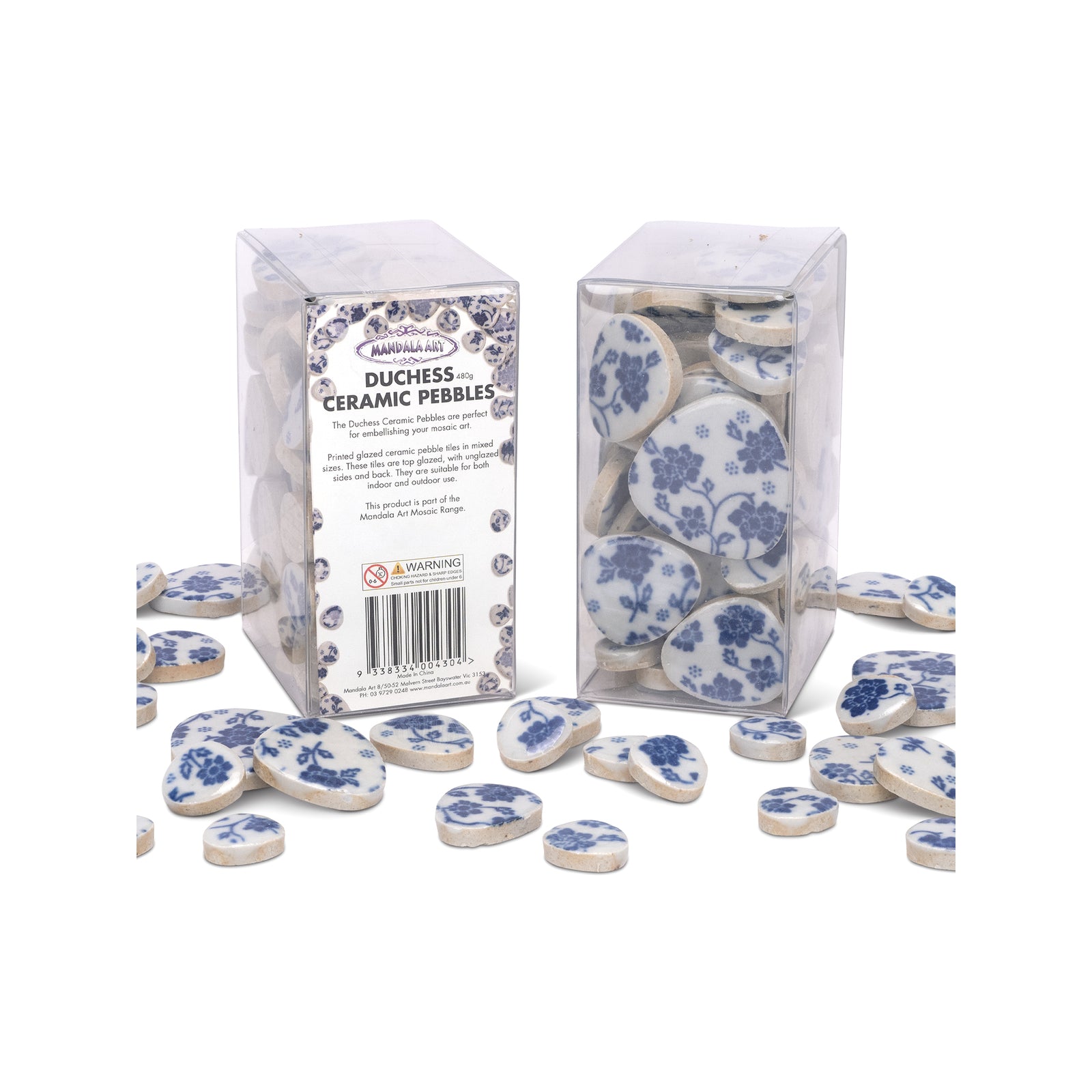 Mandala Art Duchess Glazed Ceramic Mosaic Pebbles Indoor Outdoor