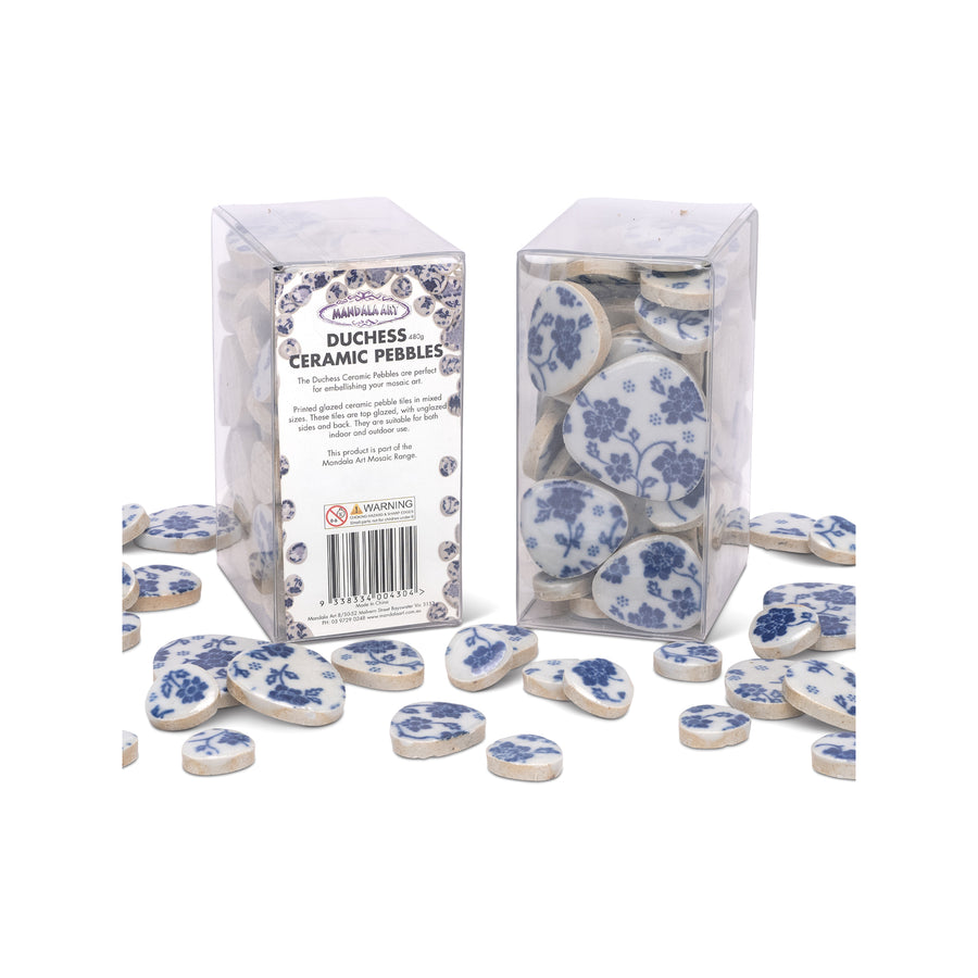 Mandala Art Duchess Glazed Ceramic Mosaic Pebbles Indoor Outdoor