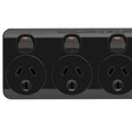 Arlec Black 4 Outlet Surge Protected Powerboard - 3m Lead - 350 Joule Protection - SuperSaverAU - view 2