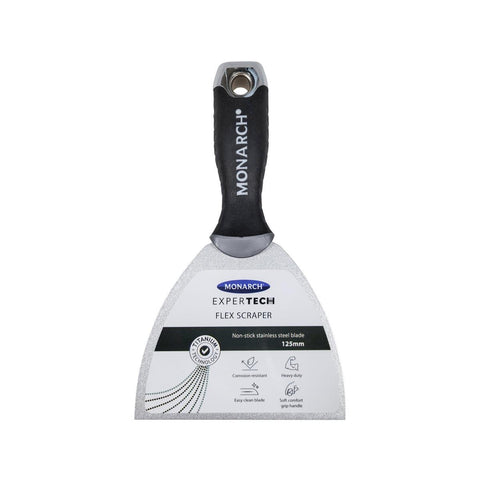 Monarch Expertech Flex Scraper - 125mm - Stainless Steel - Non-Stick - SuperSaverAU - view 1