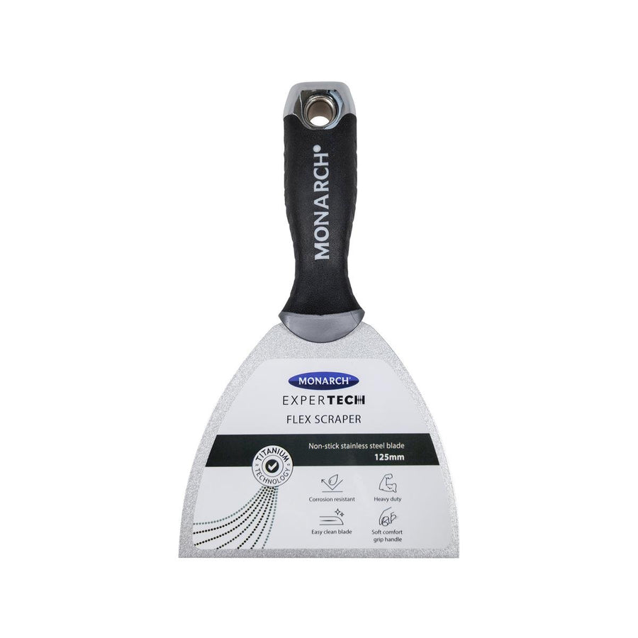 Monarch Expertech Flex Scraper - 125mm - Stainless Steel - Non-Stick - SuperSaverAU - view 1
