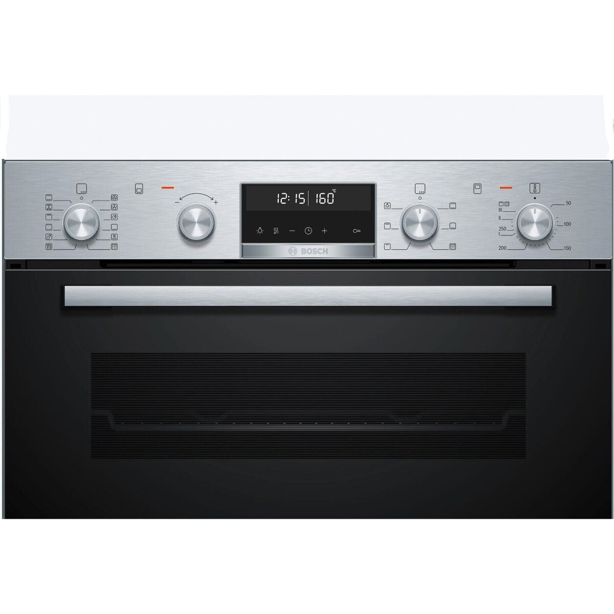 Bosch 60cm Series 6 Built-In Double Oven - 105L Stainless Steel - Pyrolytic and 3D HotAir - MBG578FS3A