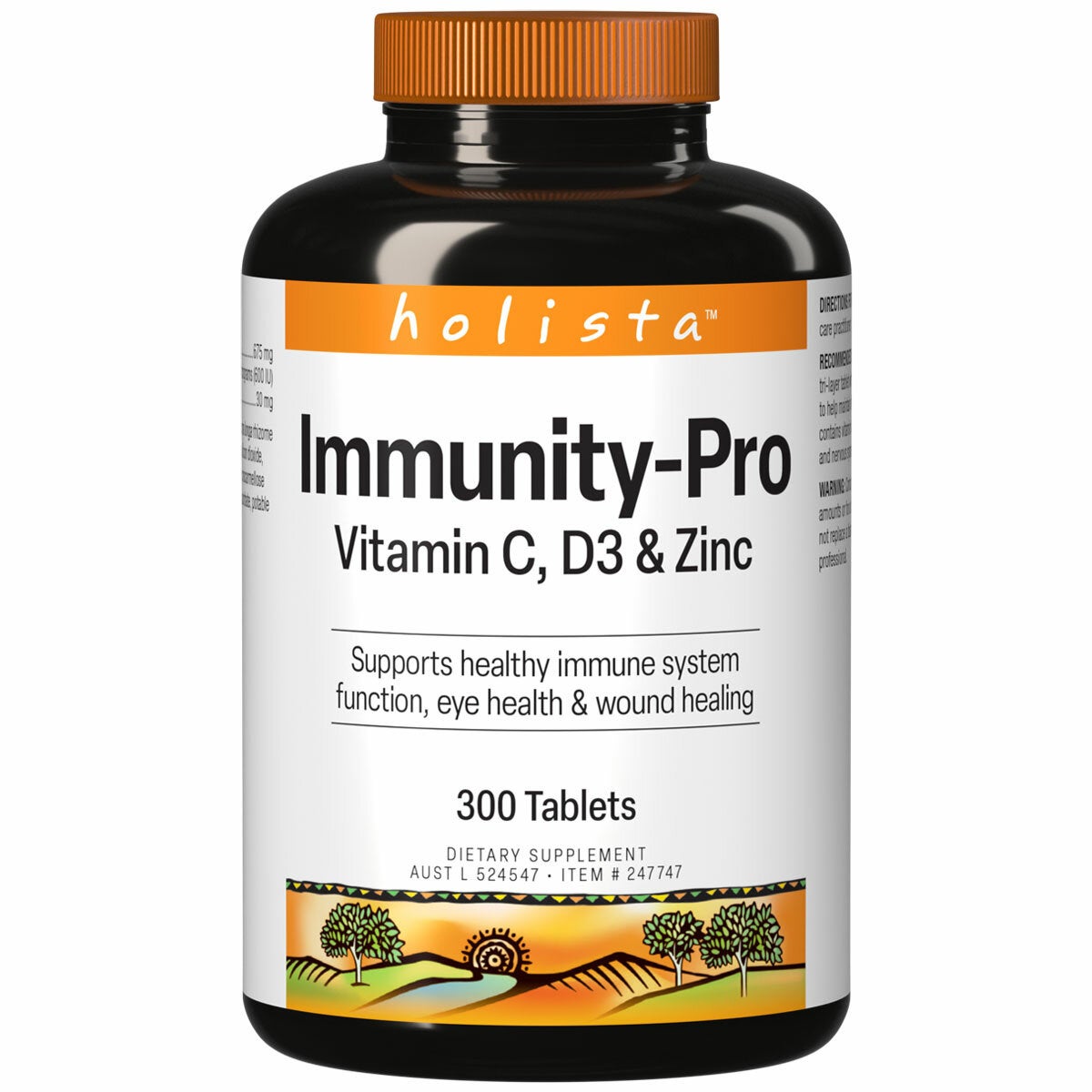 Holista Immune Support Tablets Immunity Pro Tri-Layer Vitamin C D3 Zinc 300 Pack