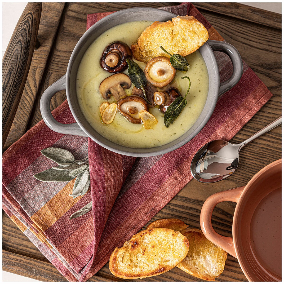 Over and Back 6 Piece Handled Soup Mug Set Modern Colour Palette — image 4