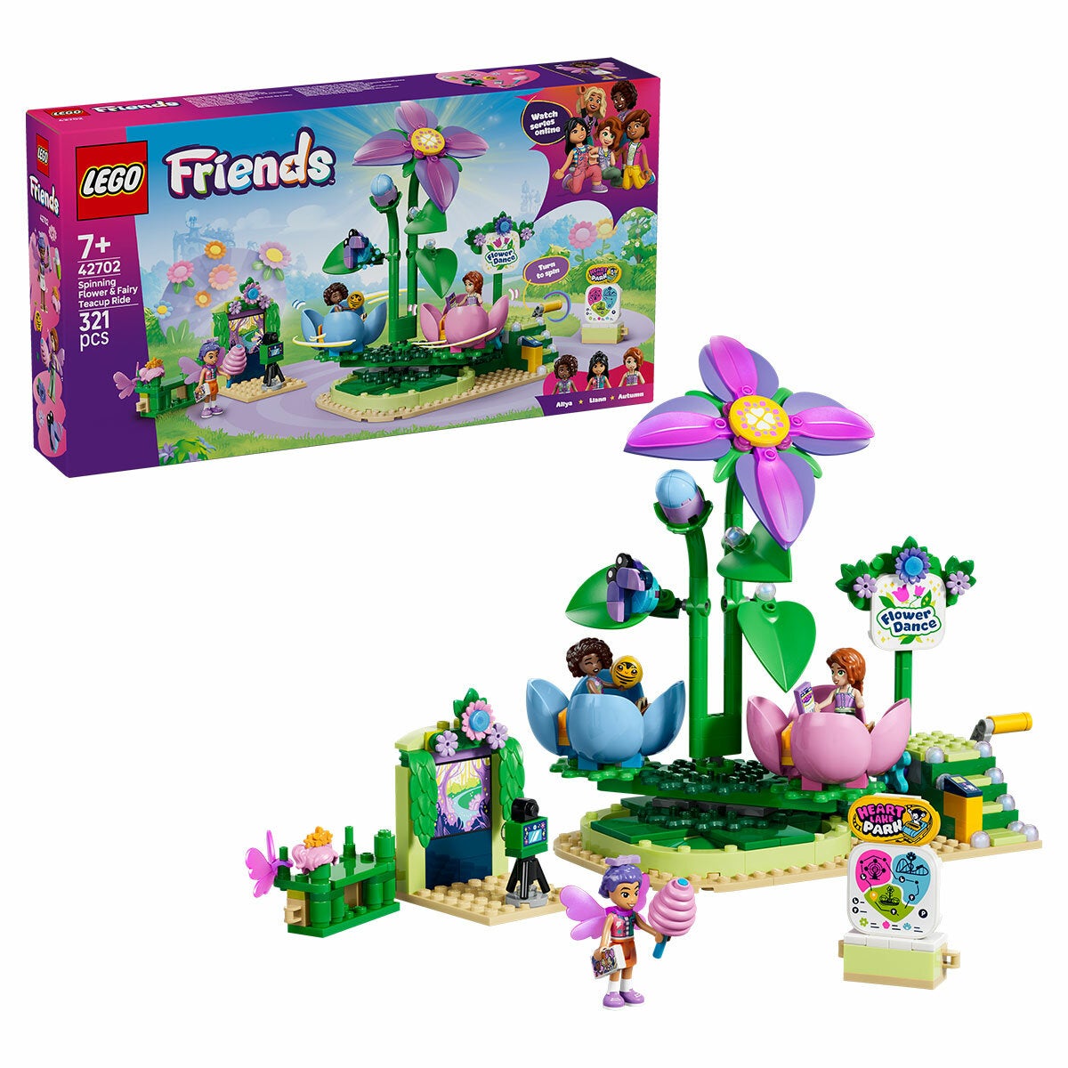LEGO Spinning Flower and Fairy Teacup Ride Friends Playset Ages 7 Plus 42702