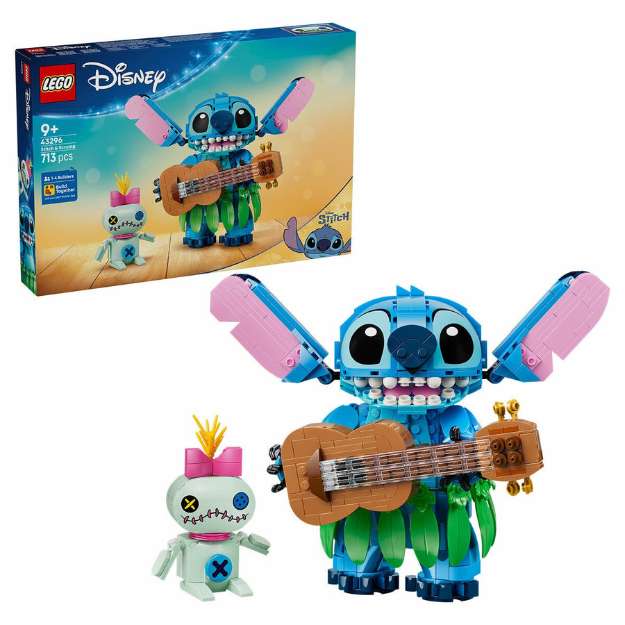LEGO Stitch and Scrump Disney Construction Toy Display Set Ages 9 Plus 43296