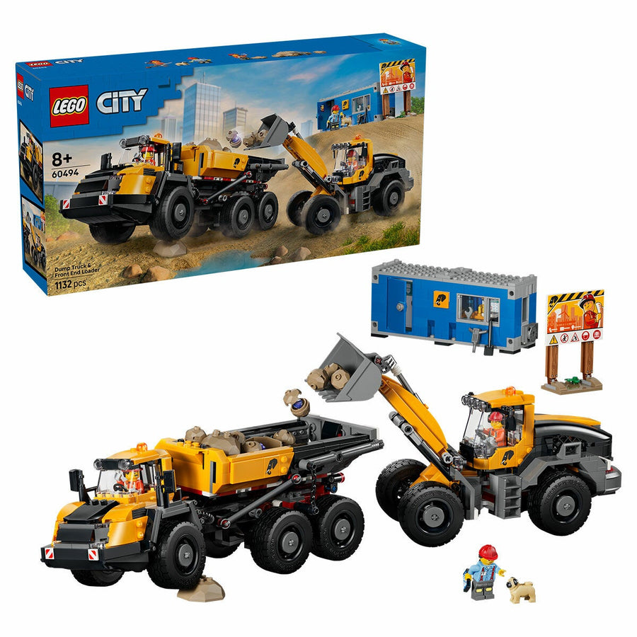 LEGO Dump Truck and Front End Loader City Construction Toy Ages 8 Plus 60494