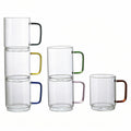 King Crystal 410mL Borosilicate Coffee Mugs 6 Pack Stackable Lead-Free — image 2
