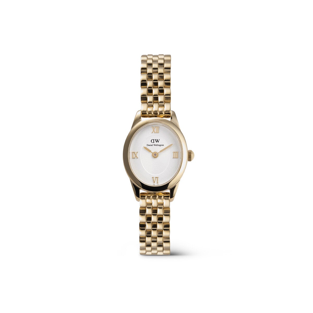 Daniel Wellington White Dial Wristwatch Gold Beans Link Ophelia Mini DW00100803