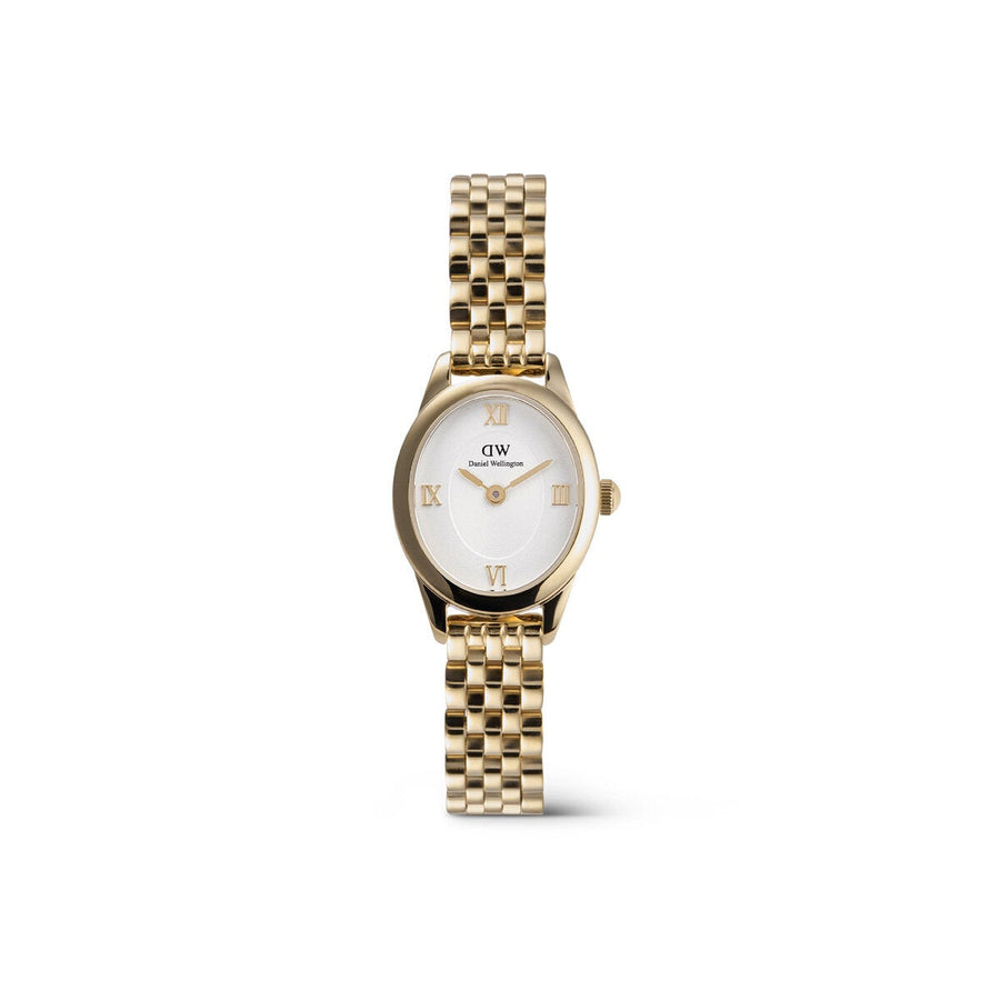 Daniel Wellington White Dial Wristwatch Gold Beans Link Ophelia Mini DW00100803