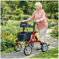 Cuvria Aluminium Mobility Walker Adjustable Handles 254mm Wheels Shock Absorber — image 2