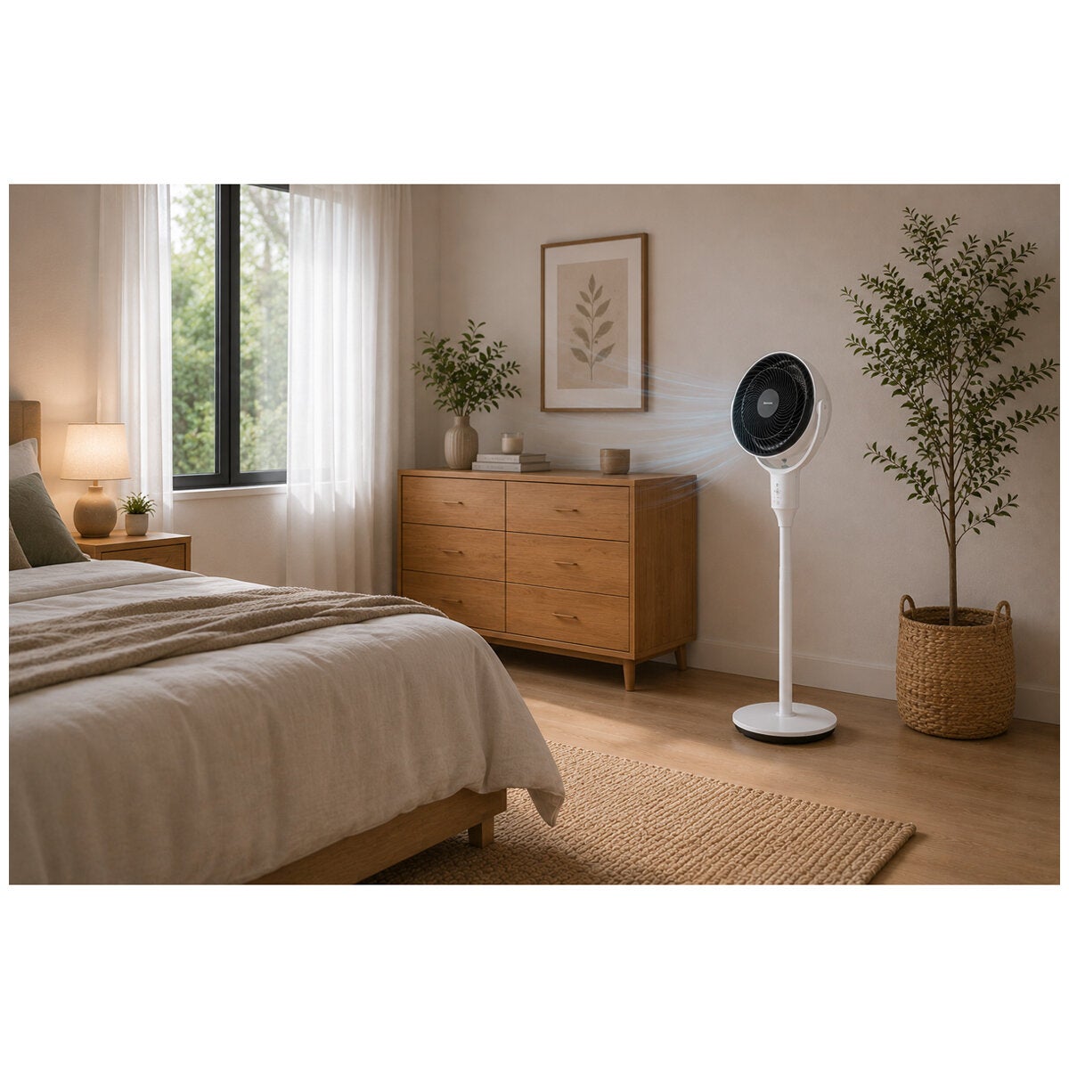 Midea Air Circulator Turbo Fan Adjustable Telescoping Stand 4 Speed Remote — image 4