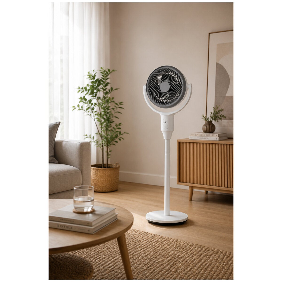 Midea Air Circulator Turbo Fan Adjustable Telescoping Stand 4 Speed Remote — image 5