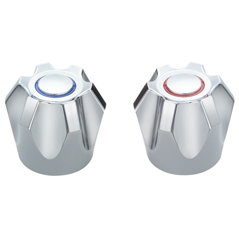 Shaw & Mason Chrome Six Point Tap Handles Pair ABS Plastic Chrome Finish