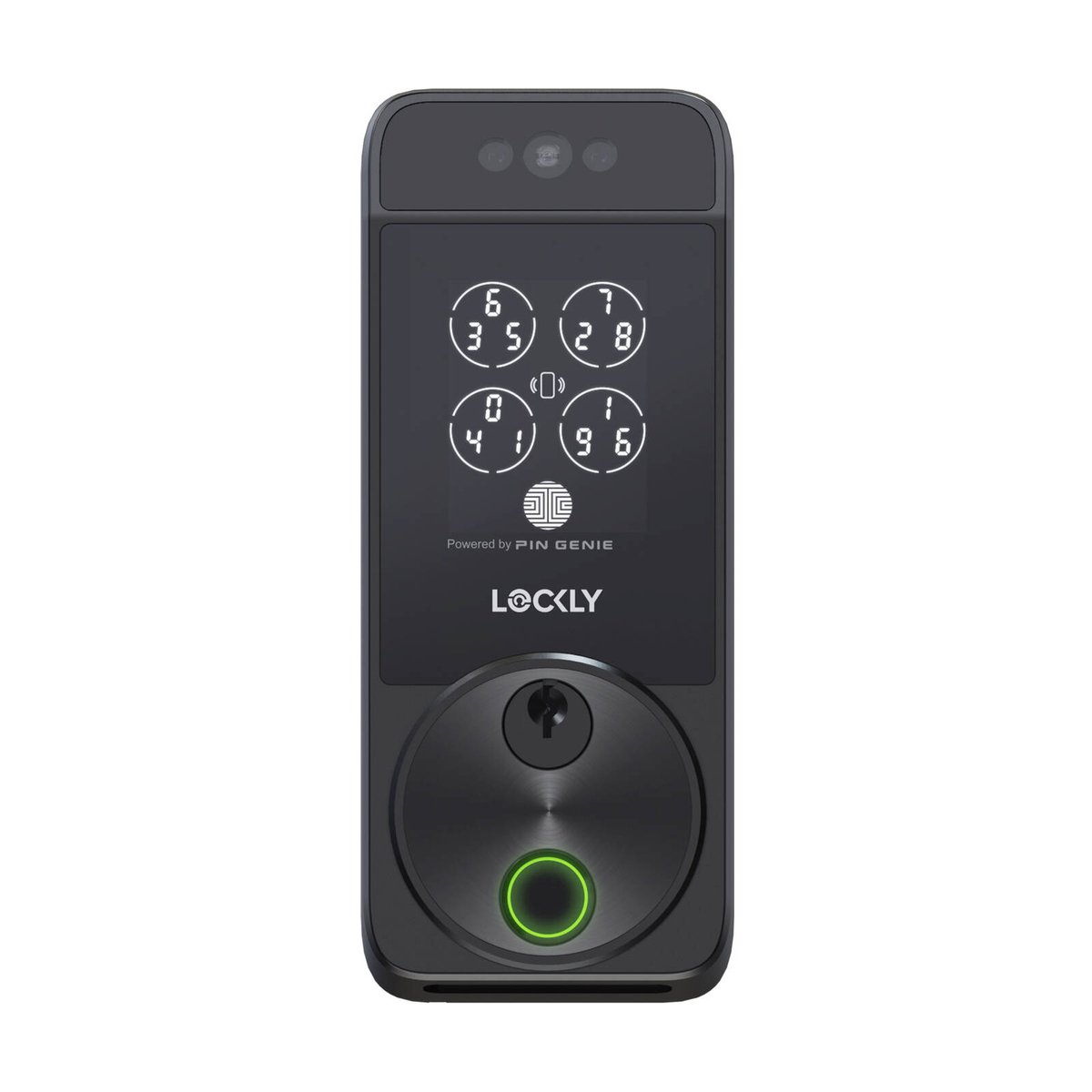 Lockly Black Matte Visage Zeno Smart Deadbolt - Facial Recognition - Fingerprint Access - Waterproof - SuperSaverAU - view 1
