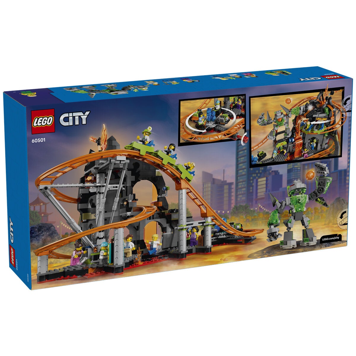 LEGO Lava Land Roller Coaster Park City Construction Toy 1165 Pieces 60501 — image 3