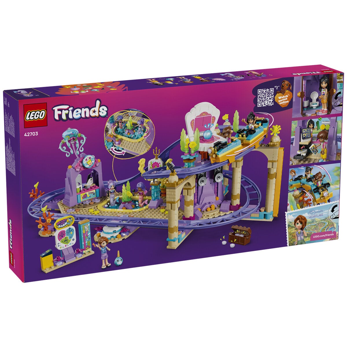 LEGO Mermaid Roller Coaster Ride Friends Construction Toy 864 Pieces 42703 — image 3