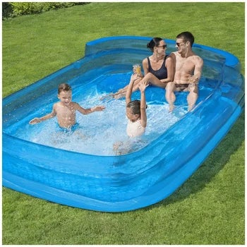 H2OGO Blue Inflatable Backyard Pool with Bench Seat, 1280 Litre Capacity — image 8