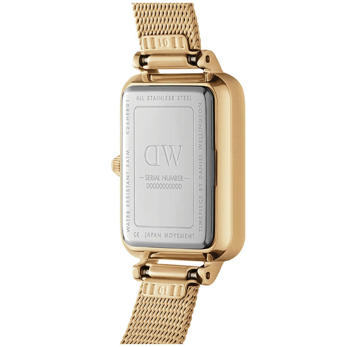 Daniel Wellington Gold Mesh Wristwatch Square Dial Quadro Women's DW00100556 — image 5